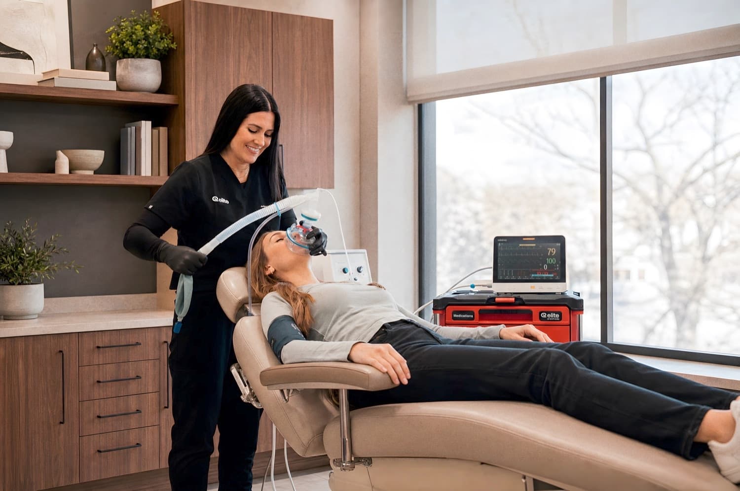 Dental procedure with anesthesia