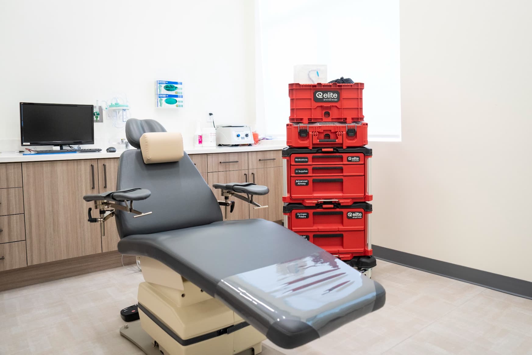 Busy dental practice front desk